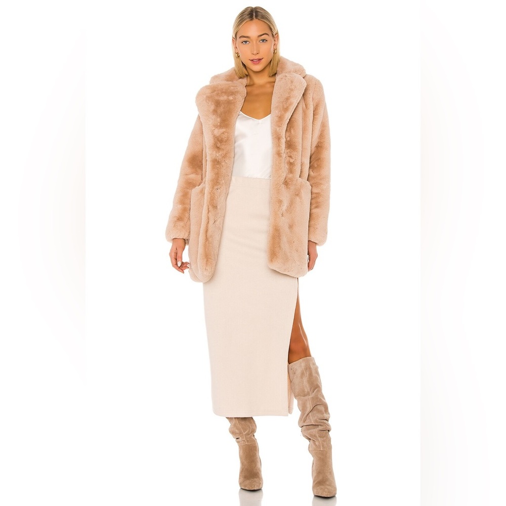 Apparis Faux Fur Jacket Sand XS